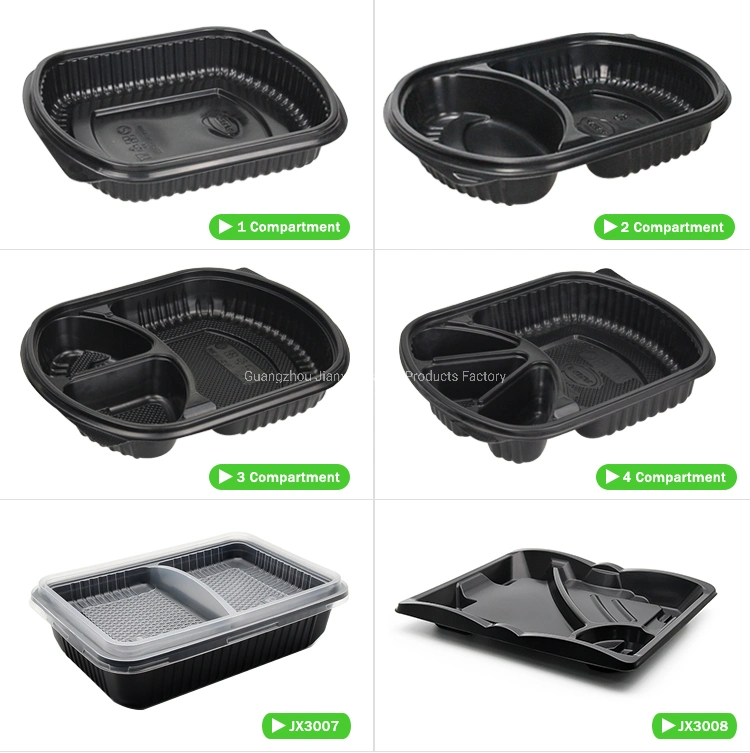 Eco-Friendly Biodegradable Takeaway Disposable Plastic Meal Prep Food Container with Lids