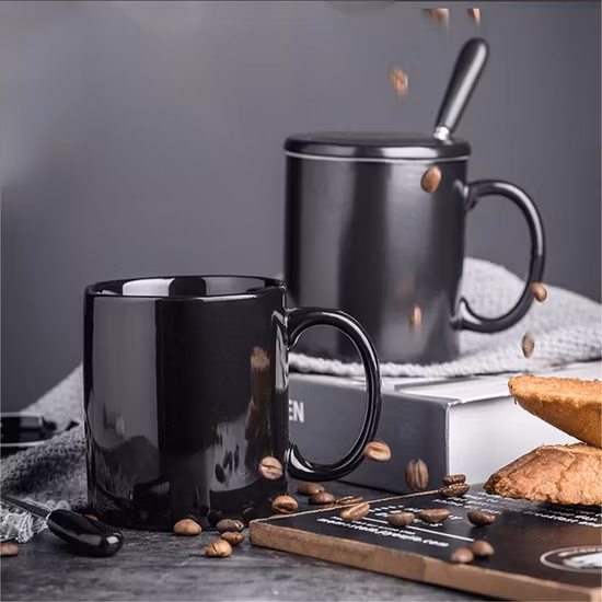 Tasse en céramique personnalisée avec votre logo, vaisselle légère/mate, tasse émaillée pure, ustensiles de cuisine, décoration avec motif de couleur personnalisé, logo et design